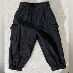 GAP Black Kids Embroidered Pants
